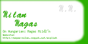 milan magas business card